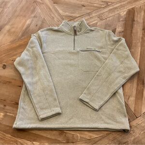 Merrell Men’s XL Beige Quarter-Zip Fleece Pullover‎ Jacket